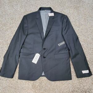 NEW Express Extra Slim Blazer Mens 40S Black Wool Blend Performance Stretch